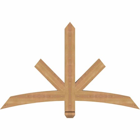 Ekena Millwork Alberta Smooth Timber Gable Bracket, Western Red Cedar, 48"W x 30"H x 3 1/2"D x 3 1/2"F, 15/12 Pitch GBW048X30X0404ALB00SWR